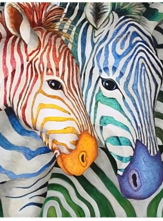 Зебра разноцветная