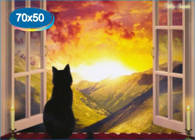 Кошка на рассвете