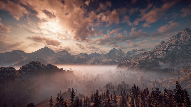 Horizon Zero Dawn пейзажи 4k