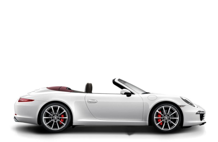 Кабриолет на белом фоне