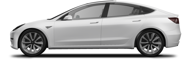 Тесла model y сбоку