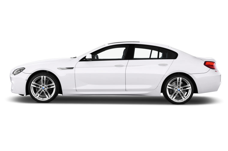 BMW сбоку на белом