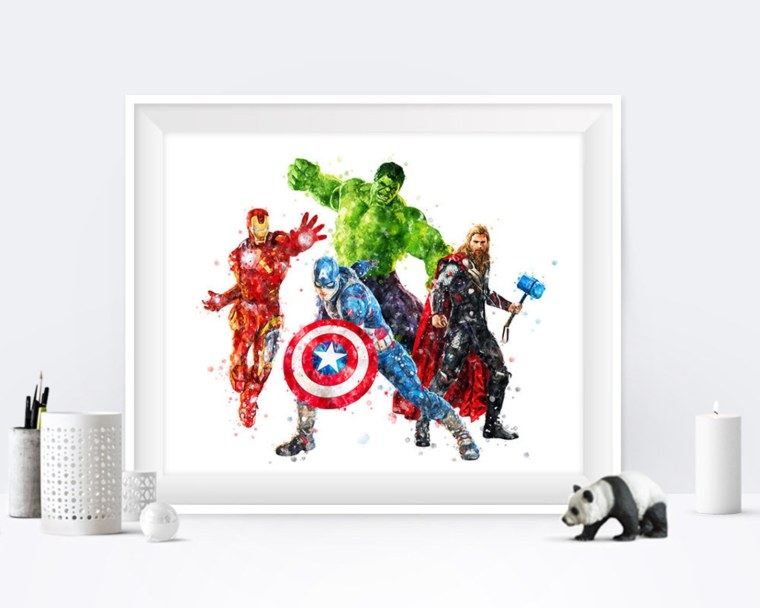 Плакат Супергерои стильный