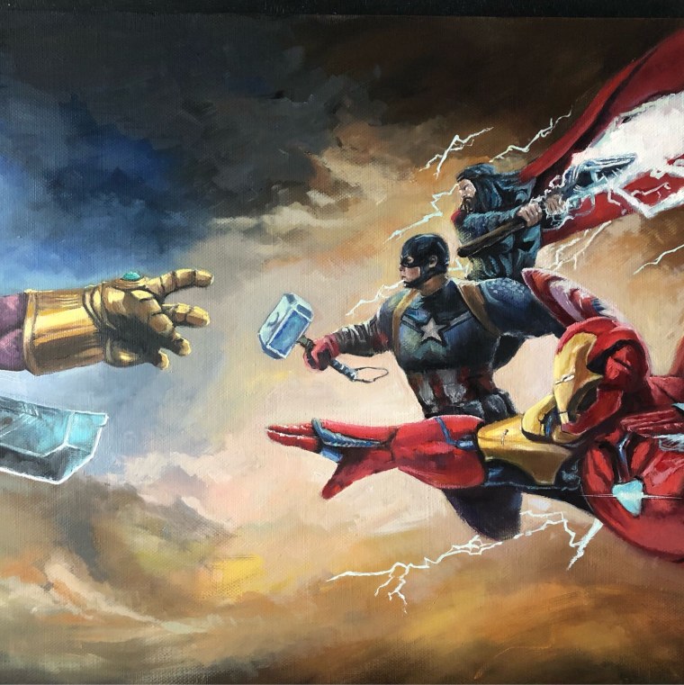 Картина маслом Marvel