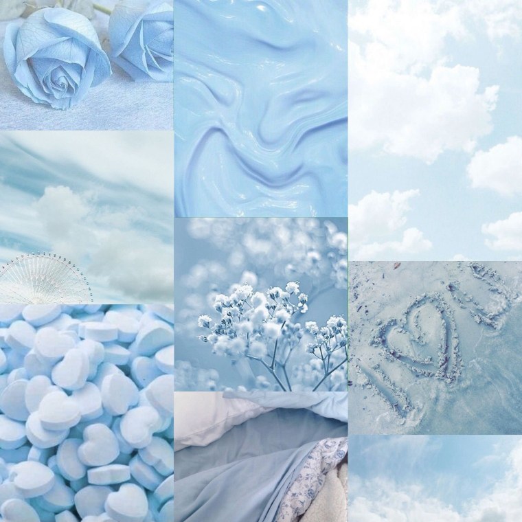 Голубая Эстетика коллаж