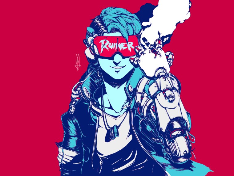 Аниме обои в стиле киберпанк