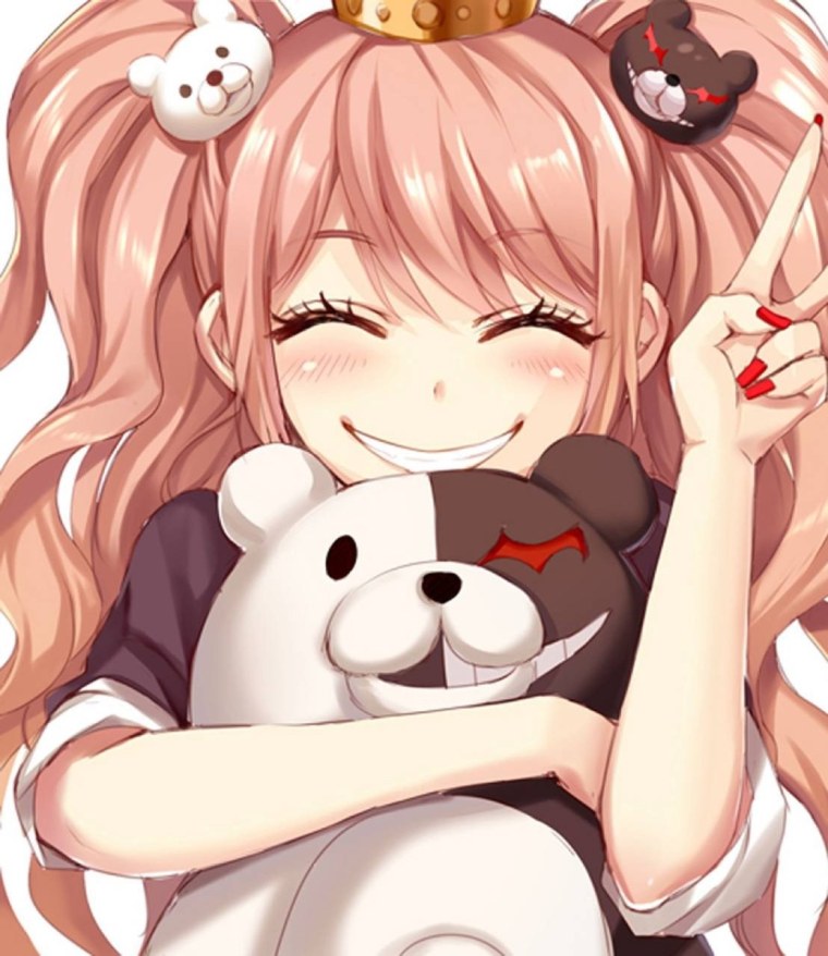 Неко тян с голубыми волосами