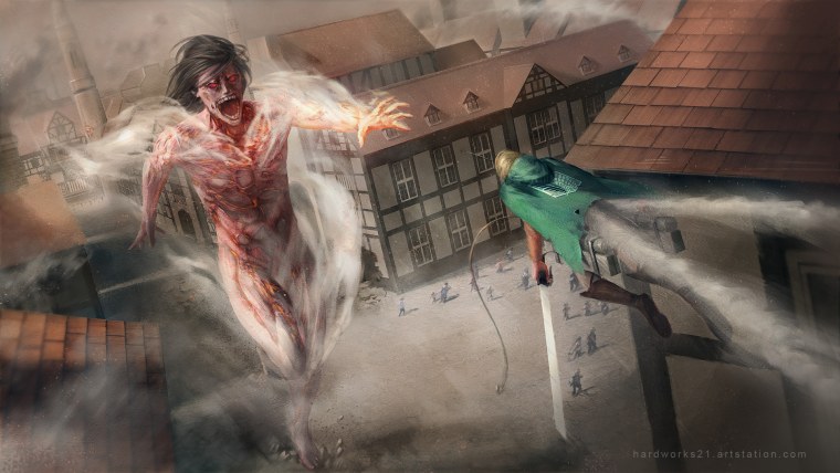 Аниме атака титанов смерть Эрена