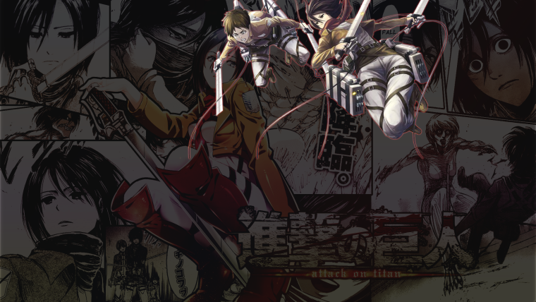 Атака титанов обои