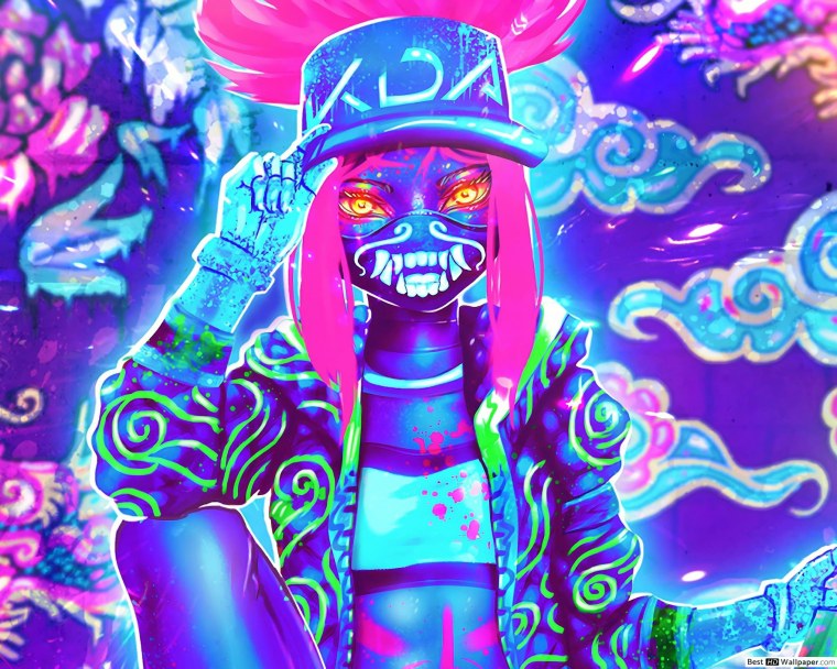 Akali KDA неон
