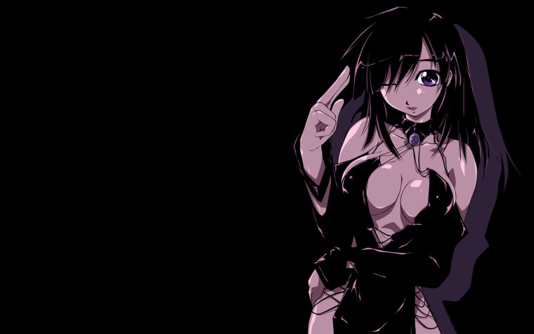 Тянка на черном фоне