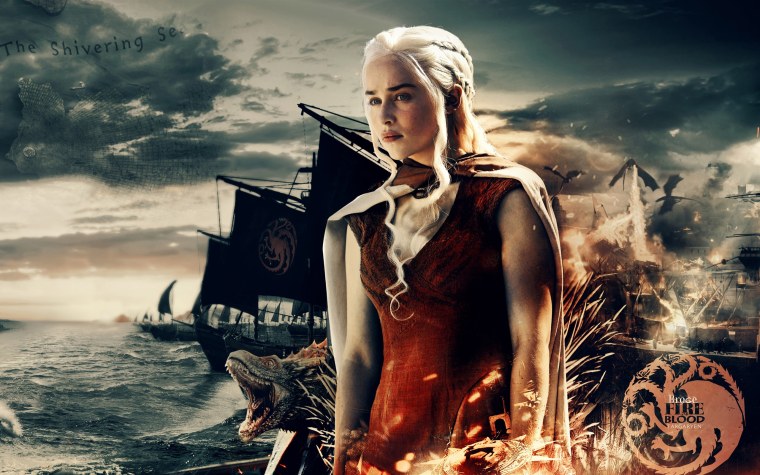 Дейенерис Таргариен с драконами