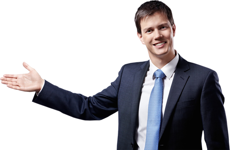 Человек показывает рукой