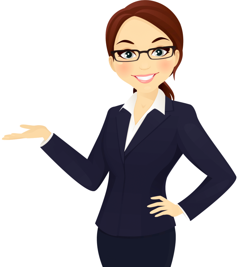 Мультяшная бизнес девушка