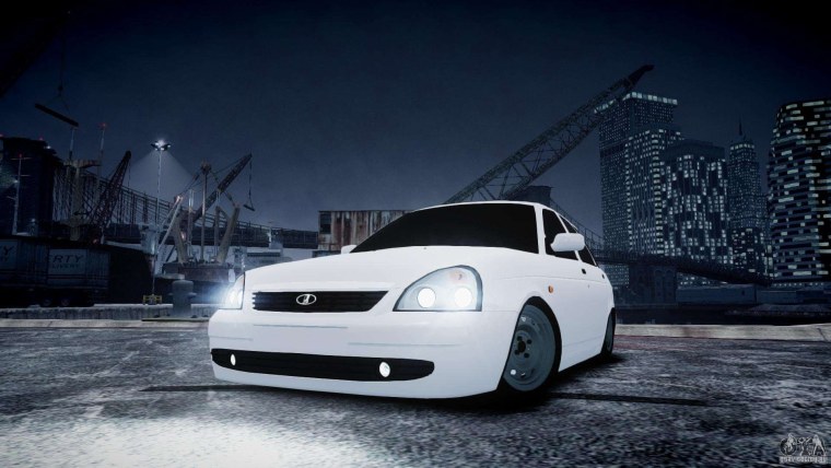 Лада Приора черная 4к