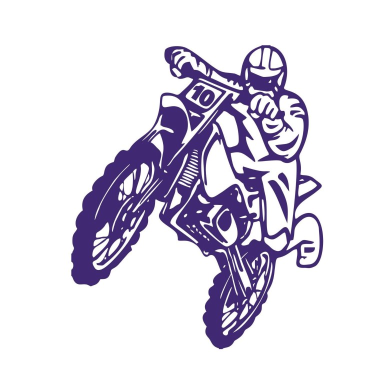 Трафарет эндуро мотоцикла