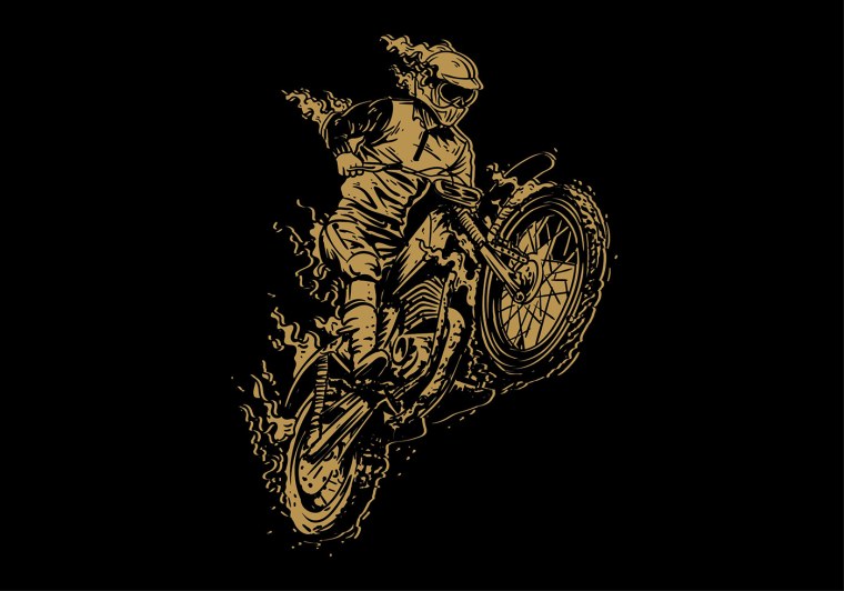 Мотокросс силуэт