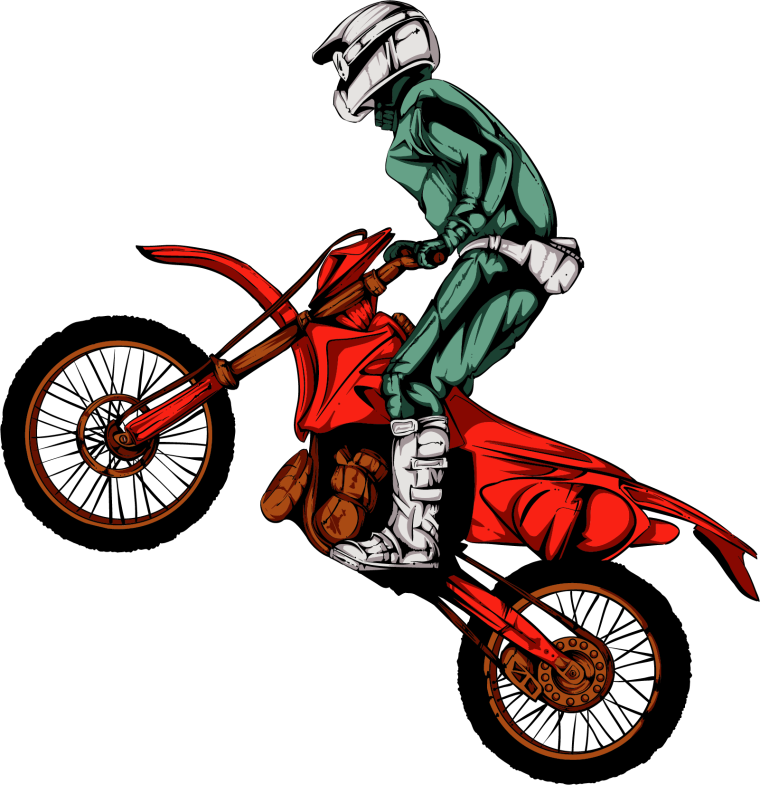 Мотокросс карандашом легко