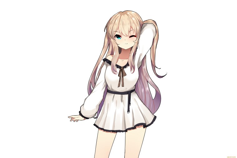 Аниме на белом фоне