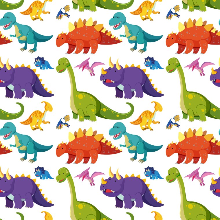 Цветные динозавры