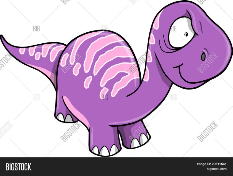 Фиолетовый Динозаврик вектор