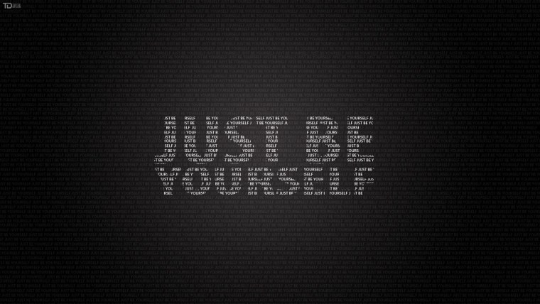 Текст на черном фоне