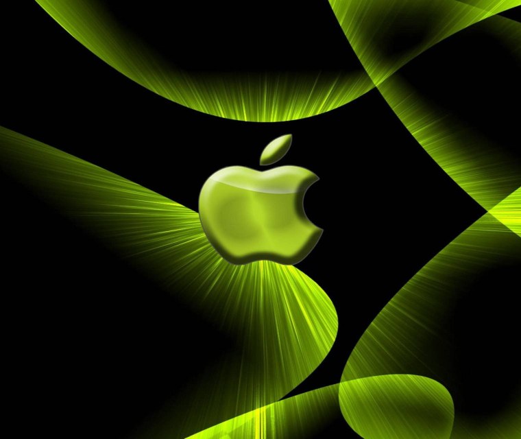 Красное яблоко на черном фоне