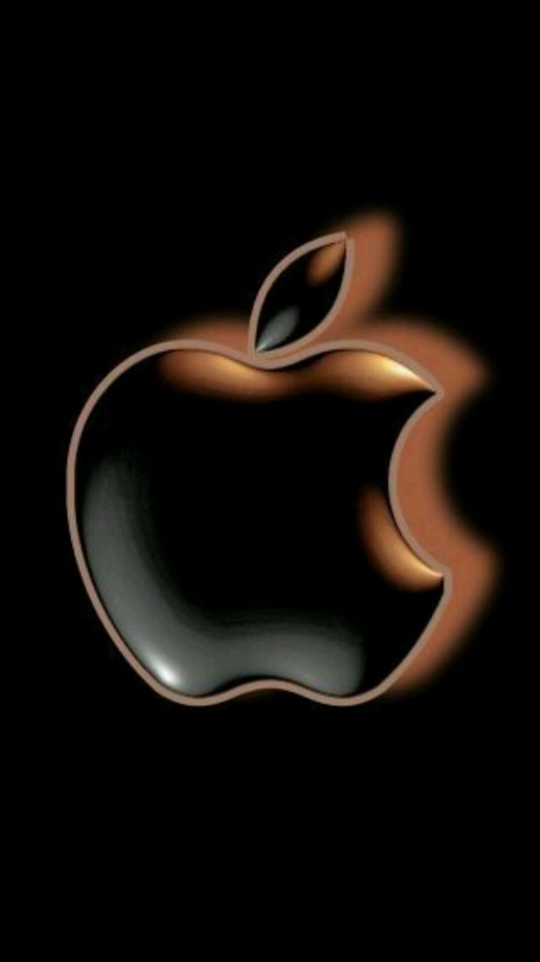 Apple на черном фоне