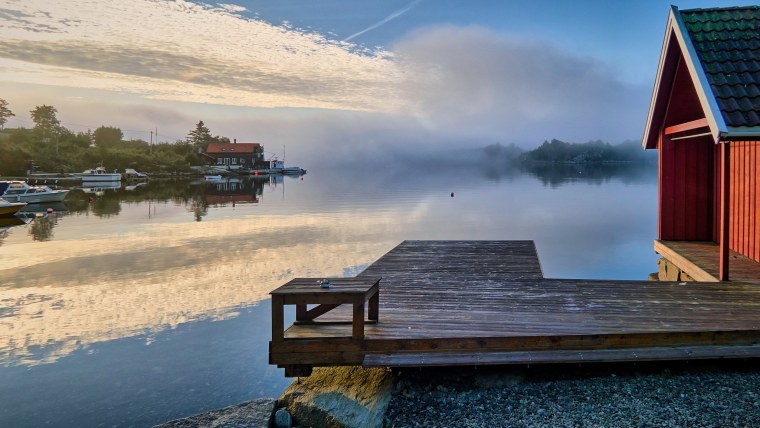 Рыбацкий причал Норвегия