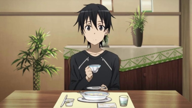 Кирито кун пьёт чай