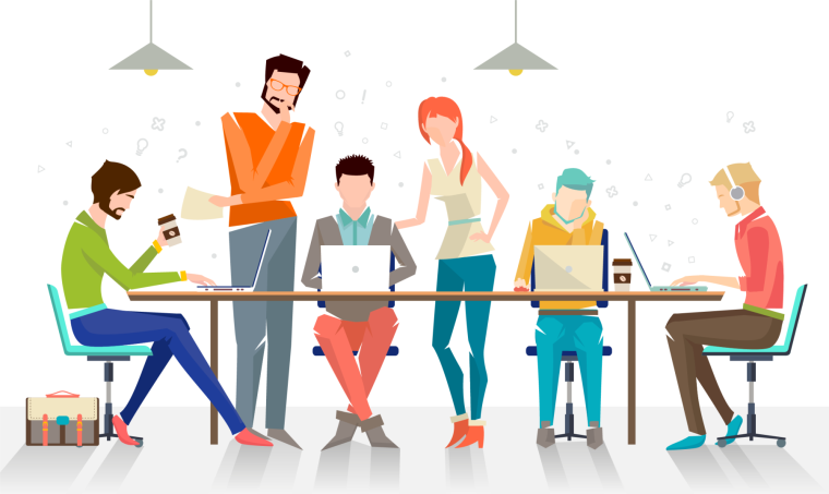 Люди в офисе иллюстрация