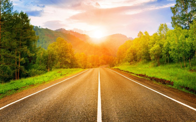 Солнце на дороге