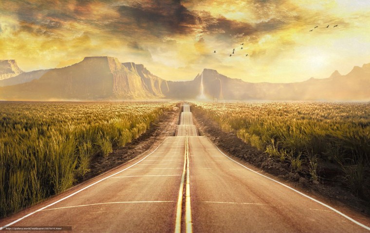 Человек идет по дороге