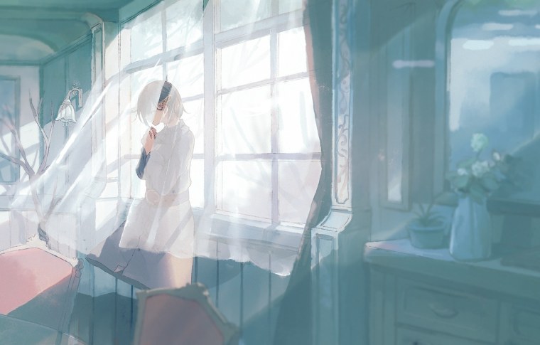 Парень и девушка на крыше