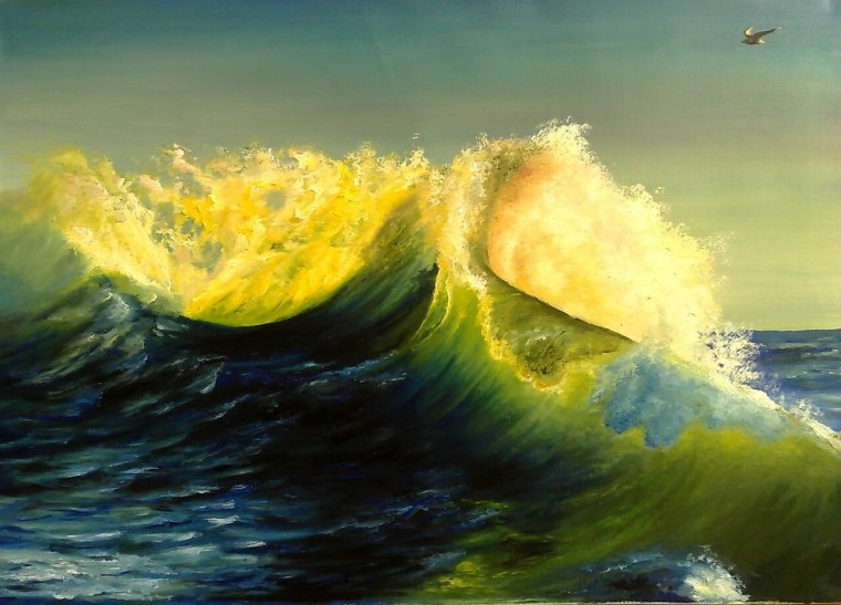 Волна картина маслом