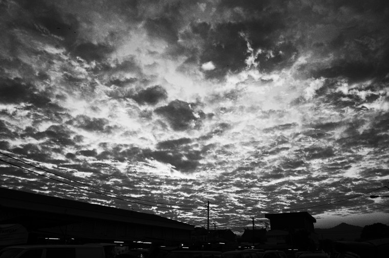 Красивое небо черно белое