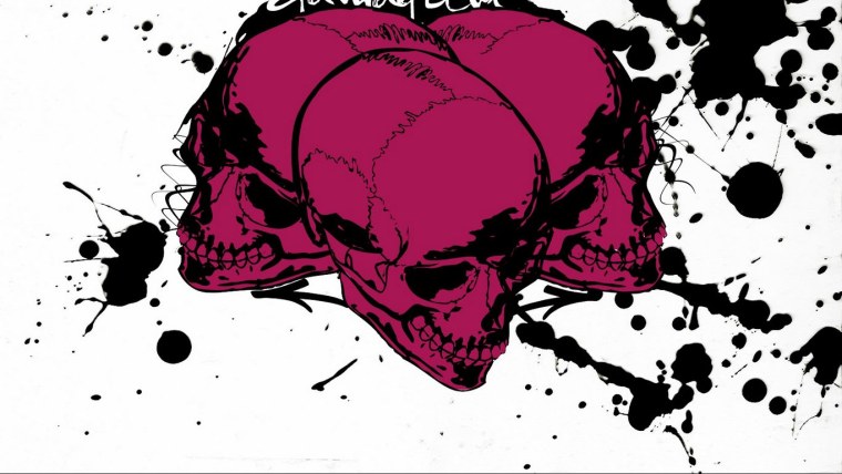 Череп на черном фоне арт