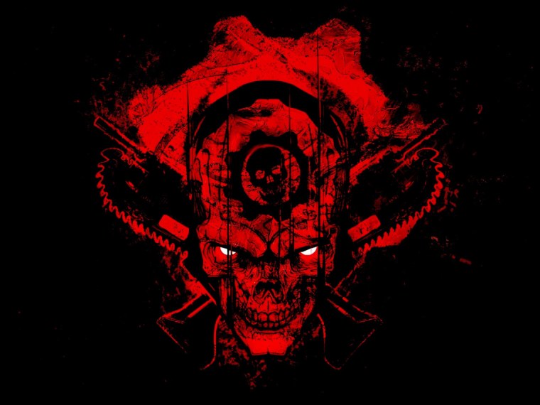 Красный череп Минимализм