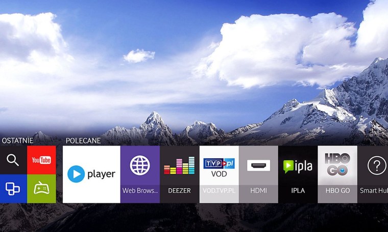 Samsung Smart TV menu