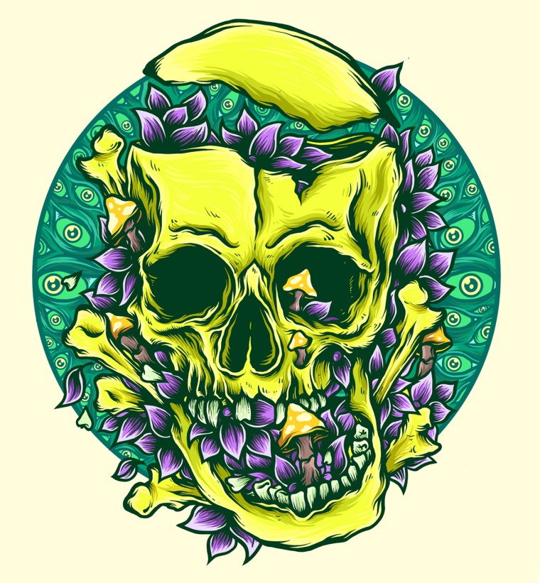 Разрисованный череп