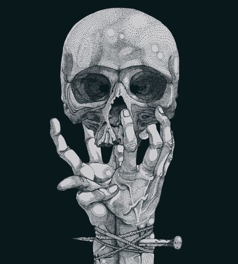 Черный череп