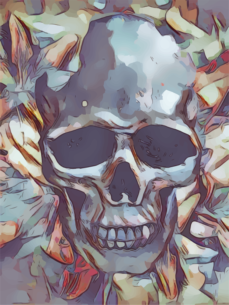 Череп со стволами