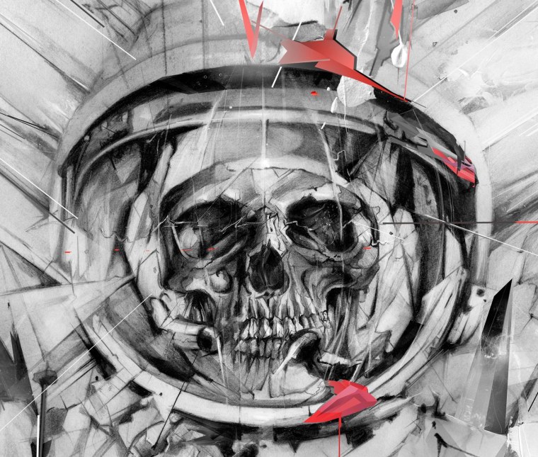 Череп красками