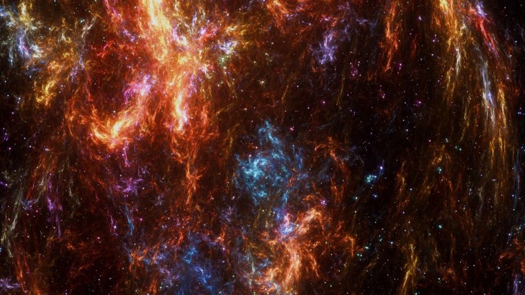 Космос голубой фиолетовый