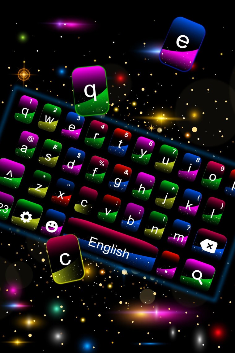 Фон для клавиатура на андроид неоновая обводка клавиш