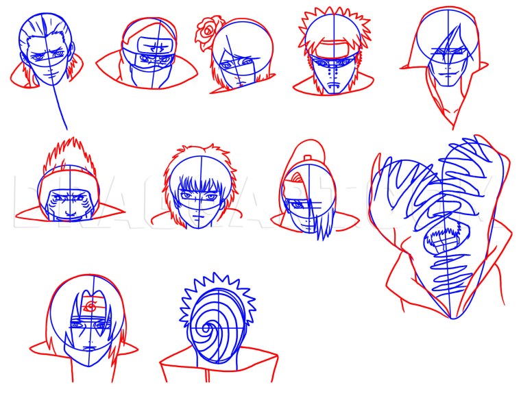 Раскраски аниме Наруто Кисаме