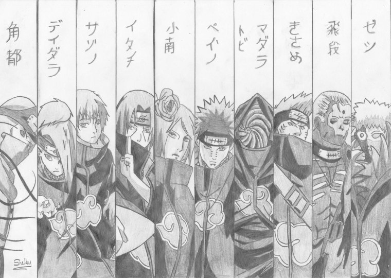 Рисунки Наруто Акацуки