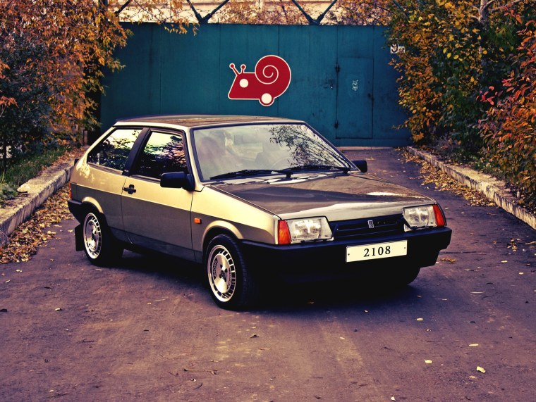 ВАЗ 2108 синяя тонированная