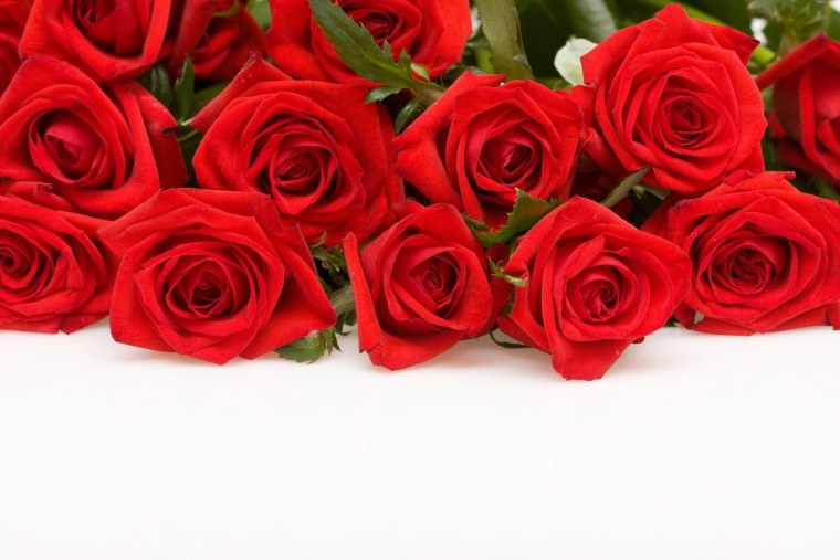 Большой букет красных роз