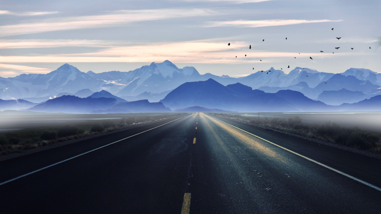 Фон дорога и небо